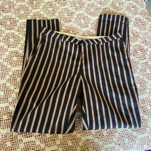 - Scotch & Soda Raffia Town Navy Metallic Striped Preppy Pants S